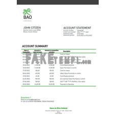 Guinea-Bissau Banco da Africa Ocidental fake bank statement Word and PDF template