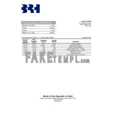 Haiti BRH fake bank statement Word and PDF template