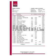 Hungary MKB fake bank statement Excel and PDF template