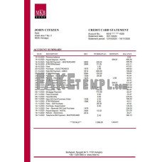 Hungary MKB fake bank statement Word and PDF template