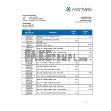 Iceland Arion Banki fake bank statement Word and PDF template