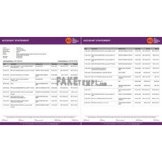 India AU Small Finance fake bank statement Word and PDF template, 5 pages