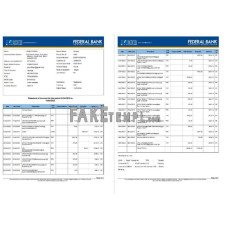 India Federal fake bank statement Word and PDF template, 3 pages