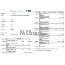 India State Bank of India (SBI) fake bank statement Word and PDF template, 2 pages