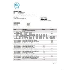 Iran Bank Sepah fake bank statement Word and PDF template