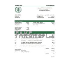 Iraq Rafidain fake bank statement Excel and PDF template, version 2