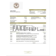 Iraq Rasheed fake bank statement Word and PDF template