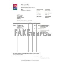 Ireland AIB fake bank statement Excel and PDF template