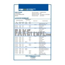 Israel First International Bank of Israel fake bank statement Excel and PDF template