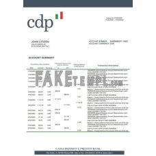 Italy Cassa Depositi e Prestiti fake bank statement Word and PDF template