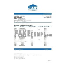 Jamaica Mortgage fake bank statement Excel and PDF template