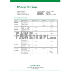 Japan Post fake bank statement Word and PDF template