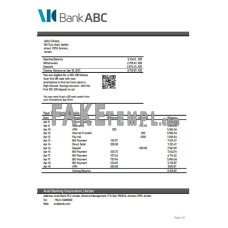 Jordan ABC fake bank statement Word and PDF template