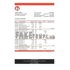 Kazakhstan Kaspi fake bank statement Excel and PDF template