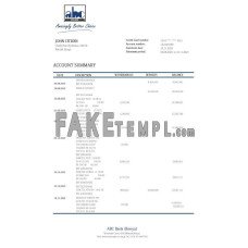 Kenya ABC fake bank statement Word and PDF template