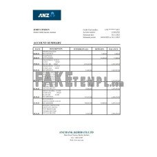 Kiribati ANZ fake bank statement Excel and PDF template