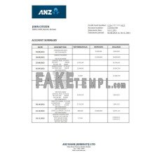 Kiribati ANZ fake bank statement Word and PDF template