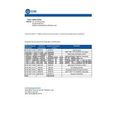 Laos Joint Development (JDB) fake bank statement Excel and PDF template