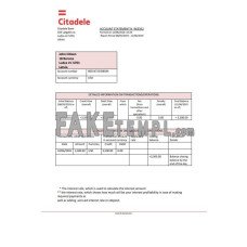 Latvia Citadele fake bank statement Word and PDF template