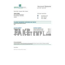 Lebanon Emirates Lebanon fake bank statement Excel and PDF template