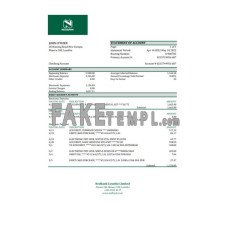 Lesotho Nedbank fake bank statement Word and PDF template