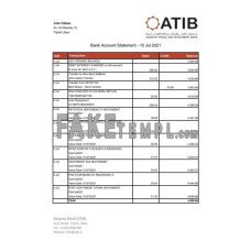 Libya Assaray (ATIB) fake bank statement Excel and PDF template