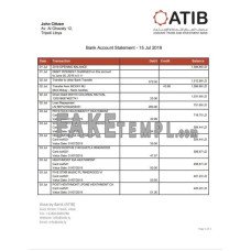 Libya Assaray (ATIB) fake bank statement Word and PDF template