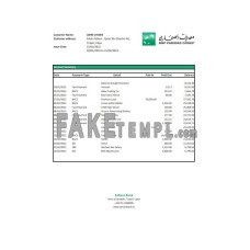 Libya Sahara fake bank statement Excel and PDF template