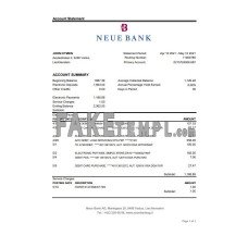 Liechtenstein Neue AG fake bank statement Excel and PDF template