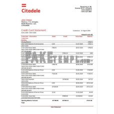 Lithuania (Litva) Citadele fake bank statement Word and PDF template