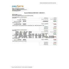 Lithuania Paysera fake bank statement Word and PDF template