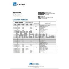 Luxembourg Sogexia fake bank statement Word and PDF template