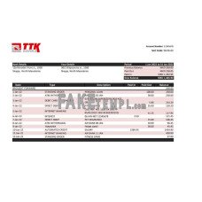 Macedonia TTK fake bank statement Excel and PDF template