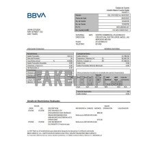 Mexico BBVA fake bank statement Word and PDF template