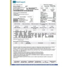 Mexico BanCoppel fake bank statement photoshop template PSD