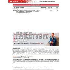 Mexico Banorte fake bank statement Word and PDF template, version 2