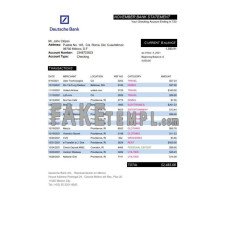 Mexico Deutsche fake bank statement Excel and PDF template