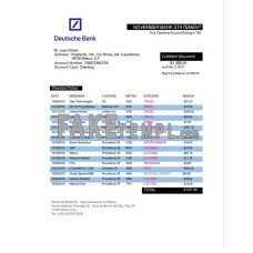 Mexico Deutsche fake bank statement Word and PDF template