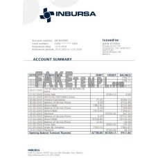 Mexico Inbursa fake bank statement Word and PDF template