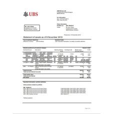 Monaco UBS fake bank statement Word and PDF template