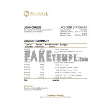 Mongolia Transbank fake bank statement Excel and PDF template