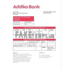 Montenegro Addiko fake bank statement Word and PDF template