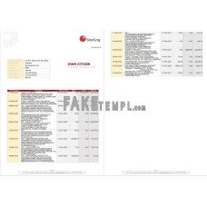 Nigeria Sterling fake bank statement Word and PDF template, 2 pages