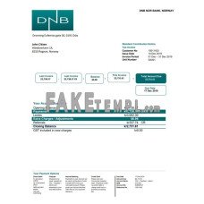 Norway DNB fake bank statement Word and PDF template