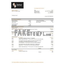 Oman Sohar International fake bank statement Word and PDF template