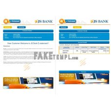 Pakistan JS bank e-fake statement Word and PDF template, 3 pages