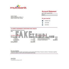 Panama Multibank fake bank statement Word and PDF template