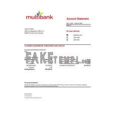 Panama Multibank fake bank statement Excel and PDF template