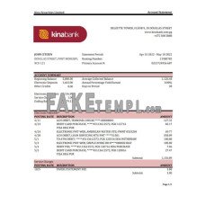 Papua New Guinea Kina Securities Limites fake bank statement Excel and PDF template