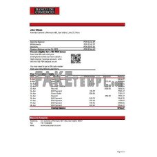 Peru Banco de Comercio fake bank statement Excel and PDF template